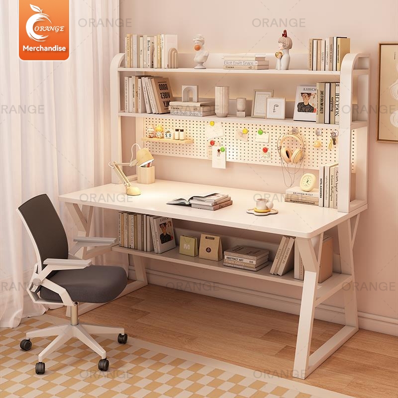 ORANGE🔥โต๊ะคอม โต๊ะเกมมิ่ง โต๊ะทำงาน ขาเหล็ก ใช้ได้ทั้งในห้องนอนและสถานที่ทำงาน GamingTable รวมอยู่ด้วยกระดานแขวนติดผนัง