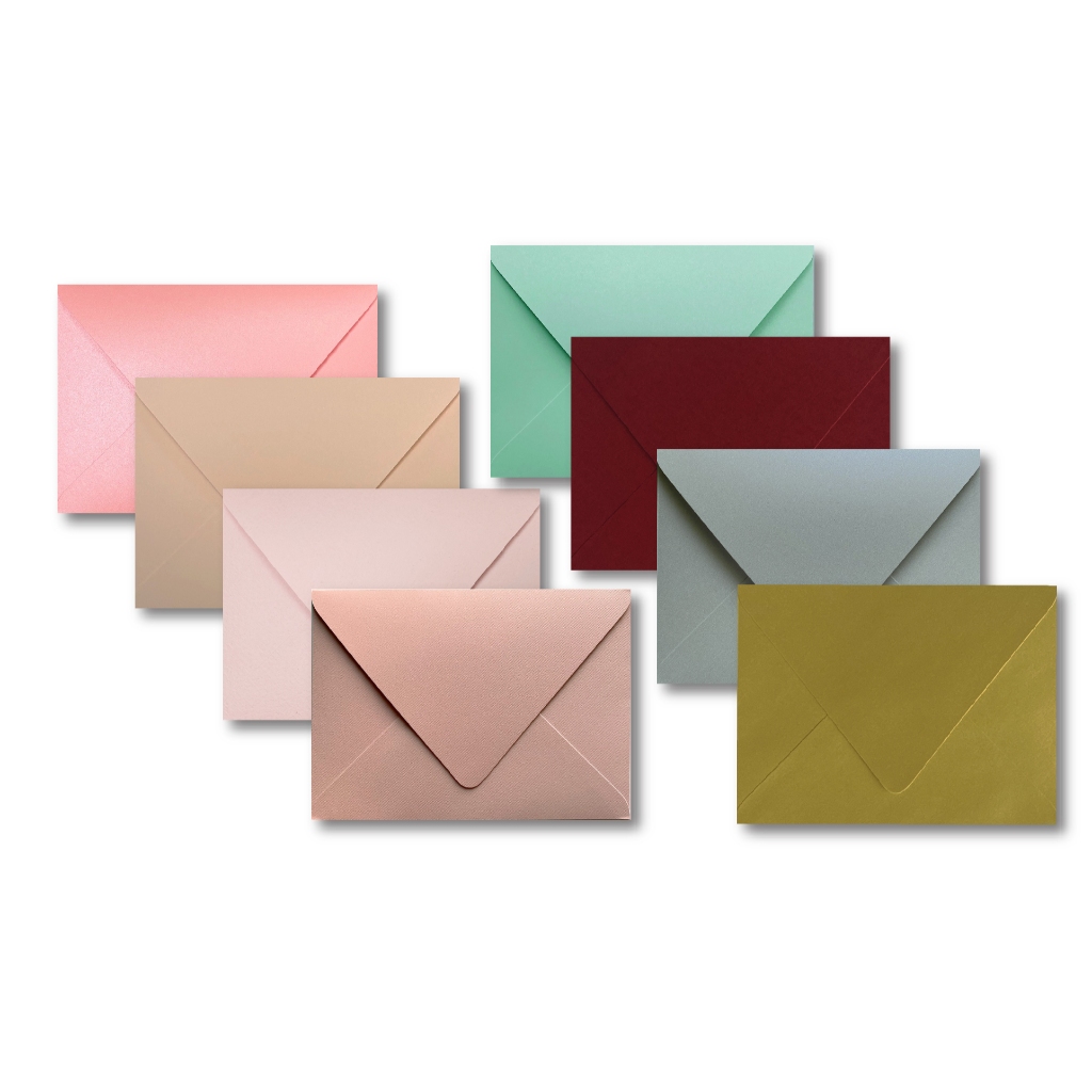 ซองทรงยุโรป ซองใส่การ์ดแต่งงาน การ์ดเชิญ กระดาษหนา ** เกรด Premium**ขนาด 5.25 x 7.2 นิ้ว แพ็ค 50 ใบ