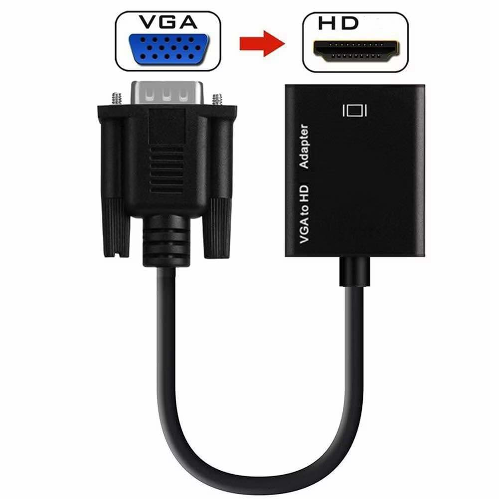 สายแปลง VGA to HDMI Full HD 1080 อุปกรณ์แปลงภาพ VGA เป็น HDMI