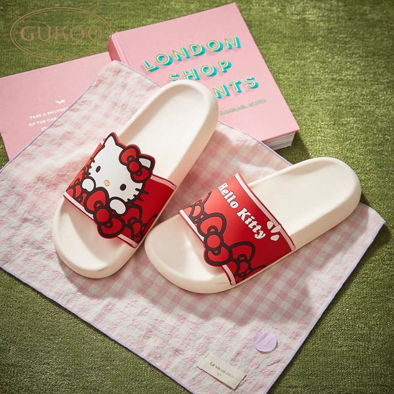 รองเท้าแตะ GUKOO x HELLO KITTY น่ารักเหมาะกับหน้าร้อน 🕶️☀️