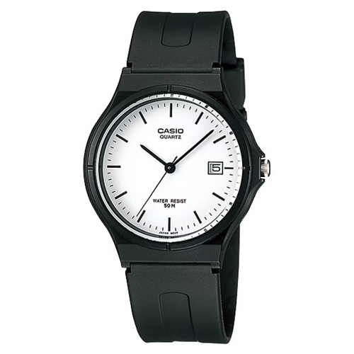 Casio นาฬิกาข้อมือผู้ชาย สีดำ สายเรซิ่น รุ่น MW-59,MW-59-7E,MW-59-7EVDF