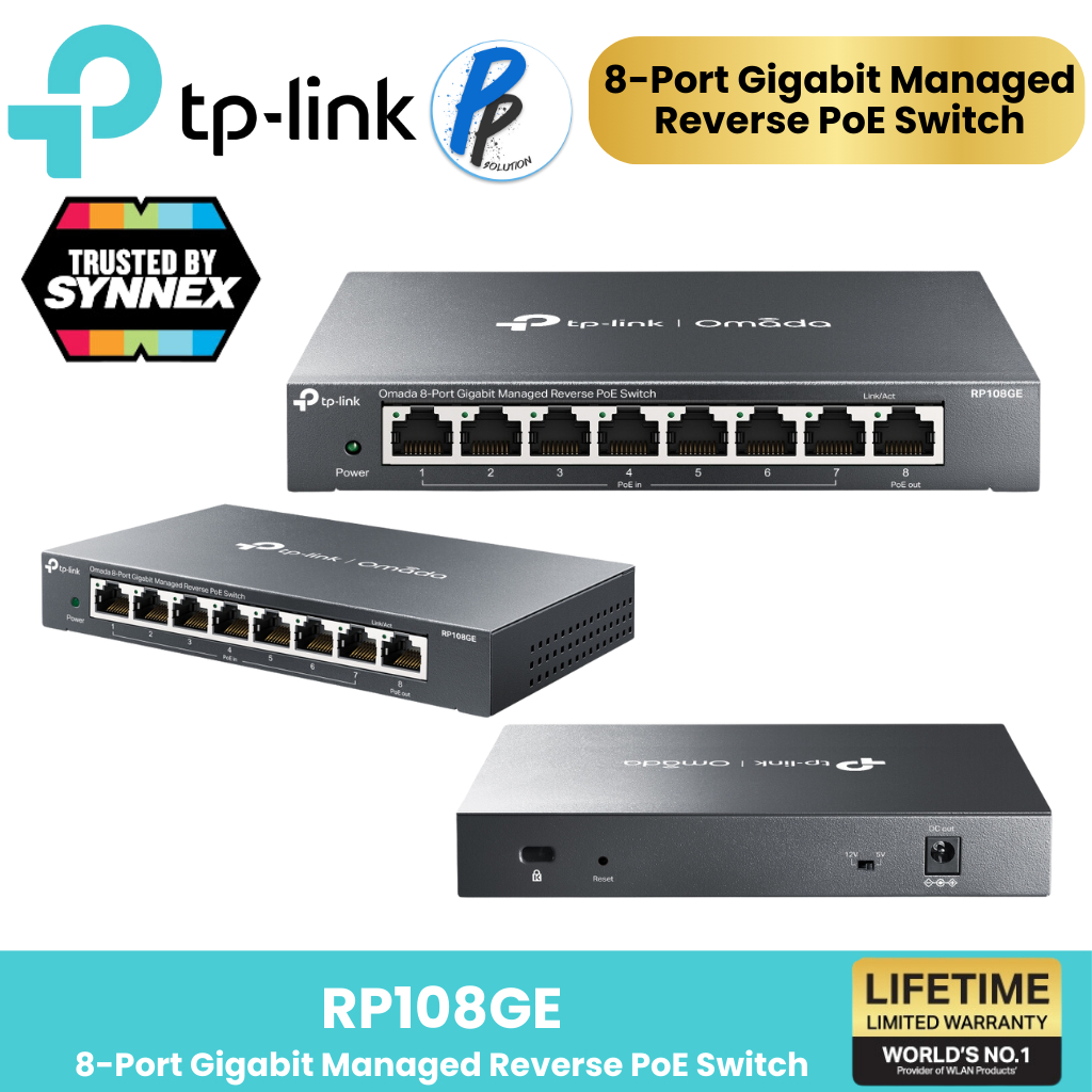 TP-LINK TL-RP108GE 8-Port Gigabit Managed Reverse PoE Switch