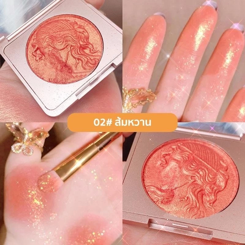 CDE พาเลทบลัชออน แถมแปรงฟรี เม็ดสีแร่ ครีม ส่องแสง หลายช่อง thumbnail 5
