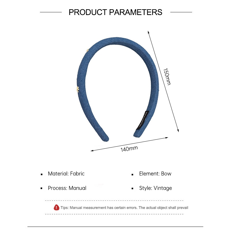 Rubuyou ที่คาดผม คาวบอยยอดนิยมผู้หญิง ประดับโบว์ สีน้ำเงิน INS สไตล์เกาหลีสําหรับผู้หญิง หวาน ย้อนยุค แฟชั่นเครื่องประดั - รูปที่ 7