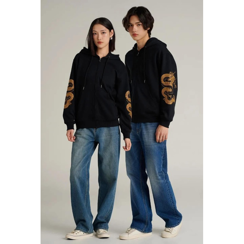 MC JEANS รุ่นมังกร ดราก้อน มีดำ เเดง เเถบทอง รุ่นใหม่