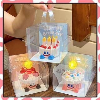 ของขวัญวันเกิด ตัวต่อเค้ก มีกล่องใส่ มีไฟ มีบัตร เค้กวันเกิด ของให้แฟน ของขวัญวันเกิดผู้หญิง