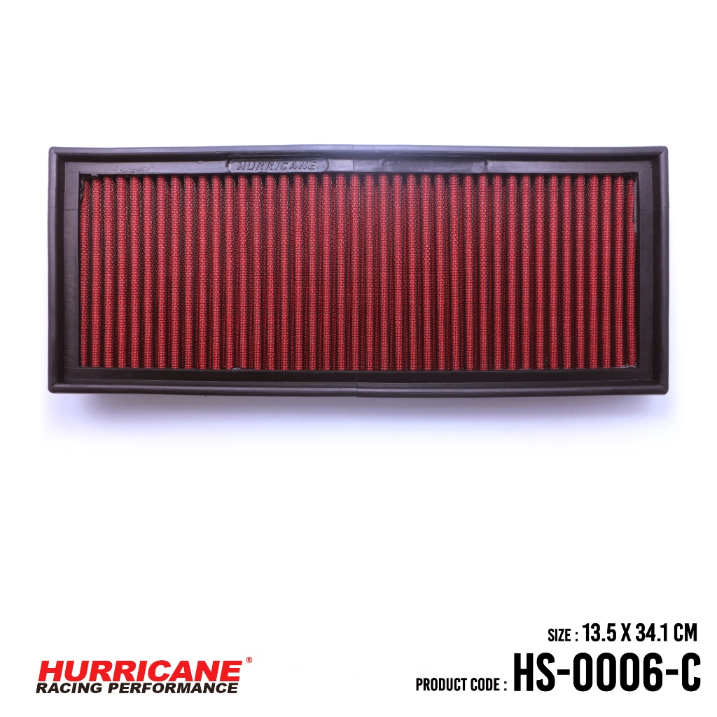 HURRICANE กรองอากาศรถยนต์ผ้าแดง Audi , Seat , Skoda , Volkswagen HS-0006-C (Gen2)