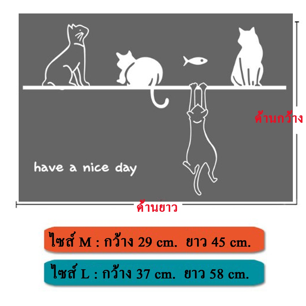 สติ๊กเกอร์ติดผนัง สติ๊กเกอร์ติดกระจกลายลูกแมว สำหรับตกแต่งหน้าต่าง กระจก ระเบียง ประตูบานเลื่อน ครัว - รูปที่ 5