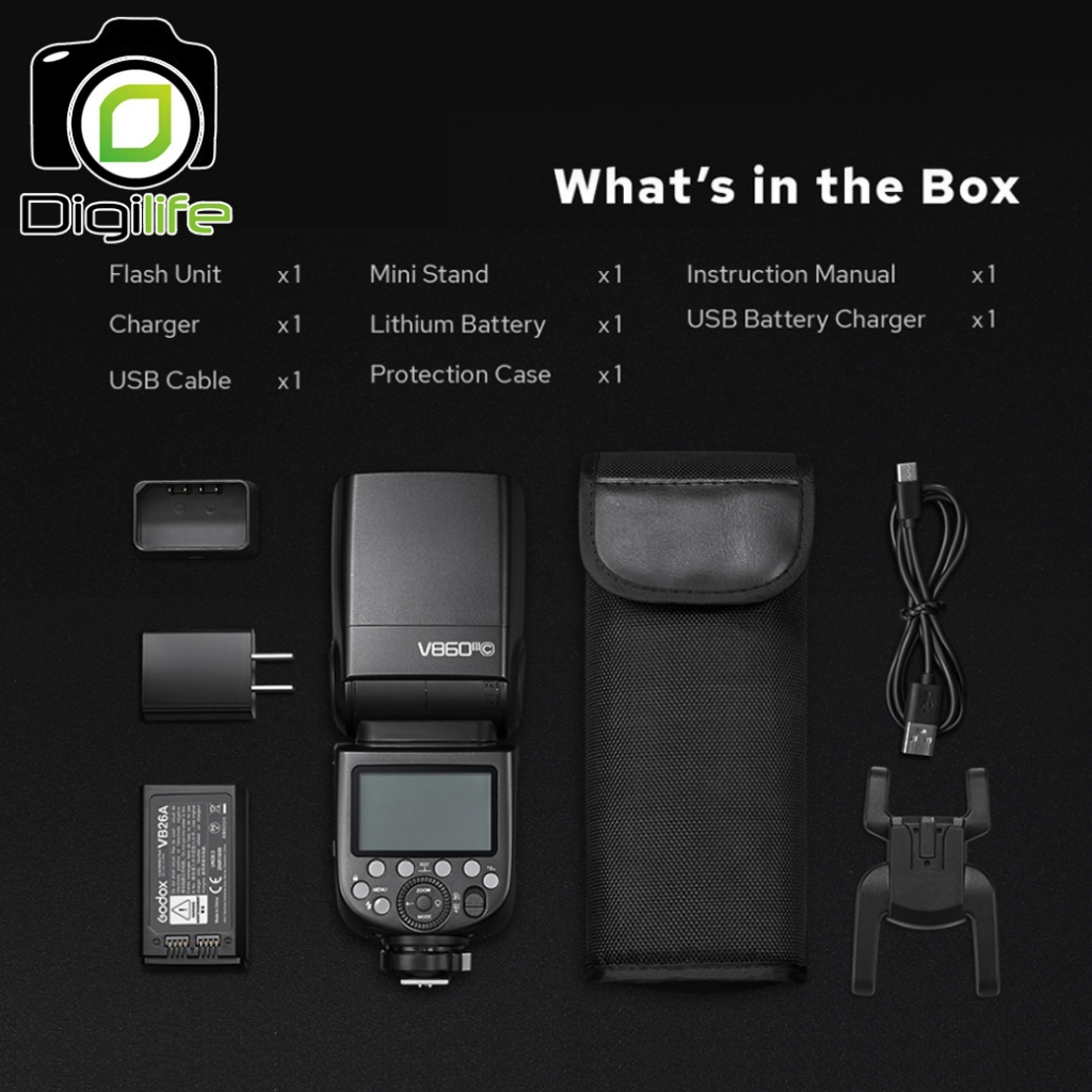 Godox Flash V860III TTL HSS 3000mAh - รับประกันศูนย์ Godox Thailand 3ปี / Digilife Thailand