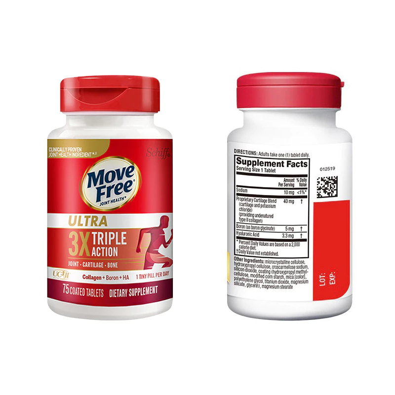 รุ่นใหม่ 10/2026 Move Free Ultra 3X Triple actionรุ่นพิเศษทานวันละเม็ด นำเข้าอเมริกาขนาด75เม็ด วิตาม