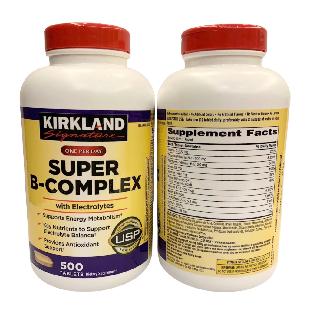 🔥🔥Exp.11/2026 Kirkland Super B Complex 500 เม็ด