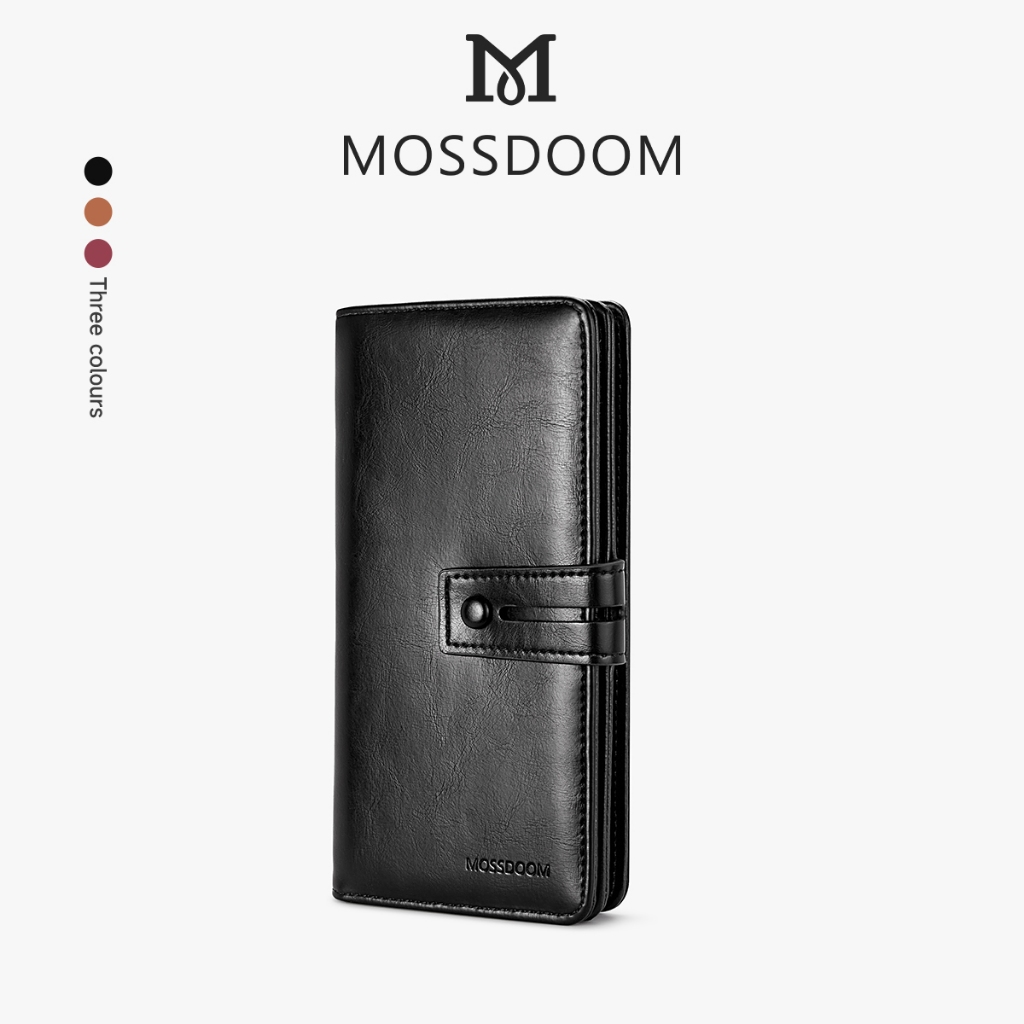 MOSSDOOM Dompet Wanita Serbaguna กระเป๋าสตางค์ใบยาว กระเป๋าสตางค์สุภาพสตรี