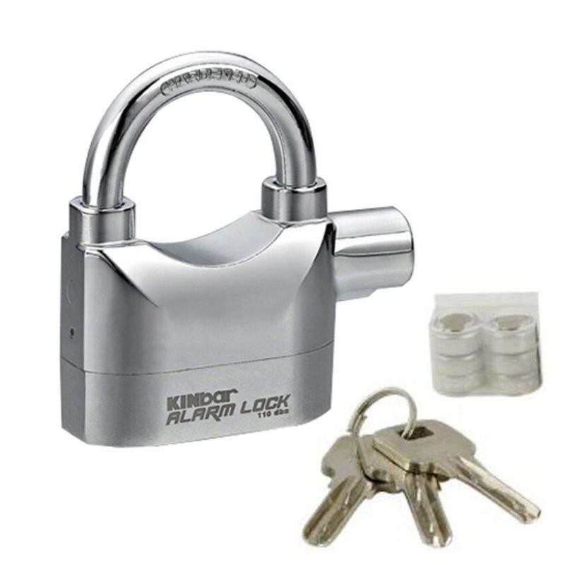 กุญแจกันขโมยสีเสียงดัง กุญแจเตือนภัย สัญญาณกันขโมย kinbar Alarm Lock .