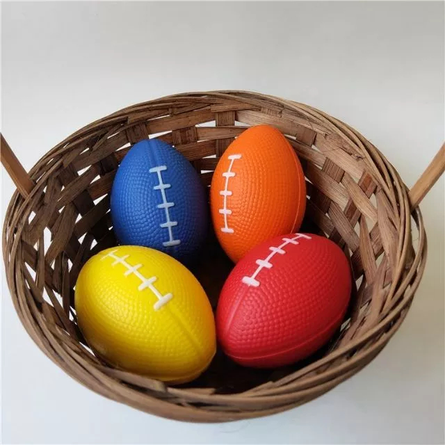 🏈รักบี้🏈 บอลบีบ บริหารมือกล้ามเนื้อมือ ลูกบอลอ่อน 1ลูก บีบคลายเครียด บริหารมือ