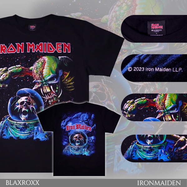 BLAXROXX | Iron Maiden | [IRM015-1] | เสื้อยืดคอกลม แขนสั้น | สกรีนลายคมชัด ไม่หลุดลอก | cotton100%