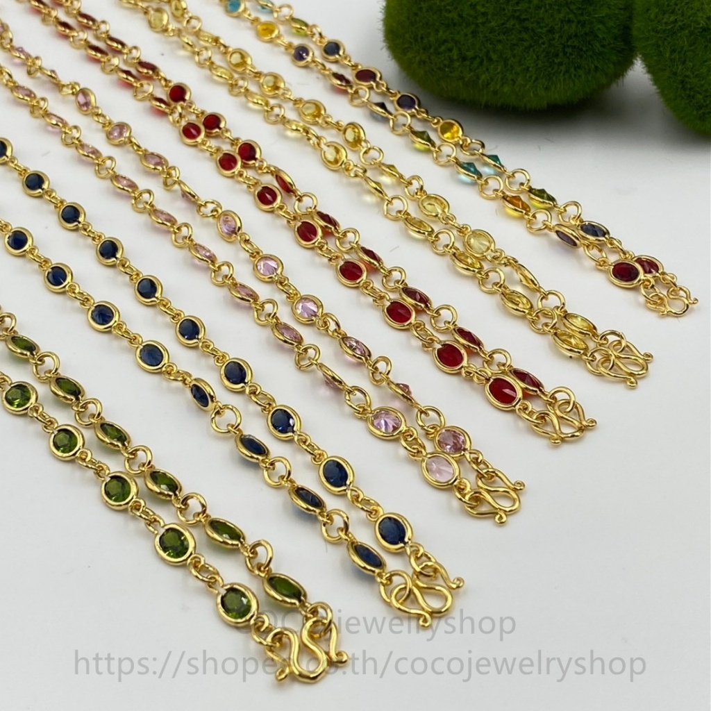 สร้อยคอพลอยลายเม็ดแตง เพรชมรใต้น้ำ งานสวยมาก ยาว 24 นิ้ว มีให้เลือก6สีนะคะ (พร้อมส่ง) ราคา ถูกที่สุด ดีลบีเคเค แกลเลอรีภาพที่ 7