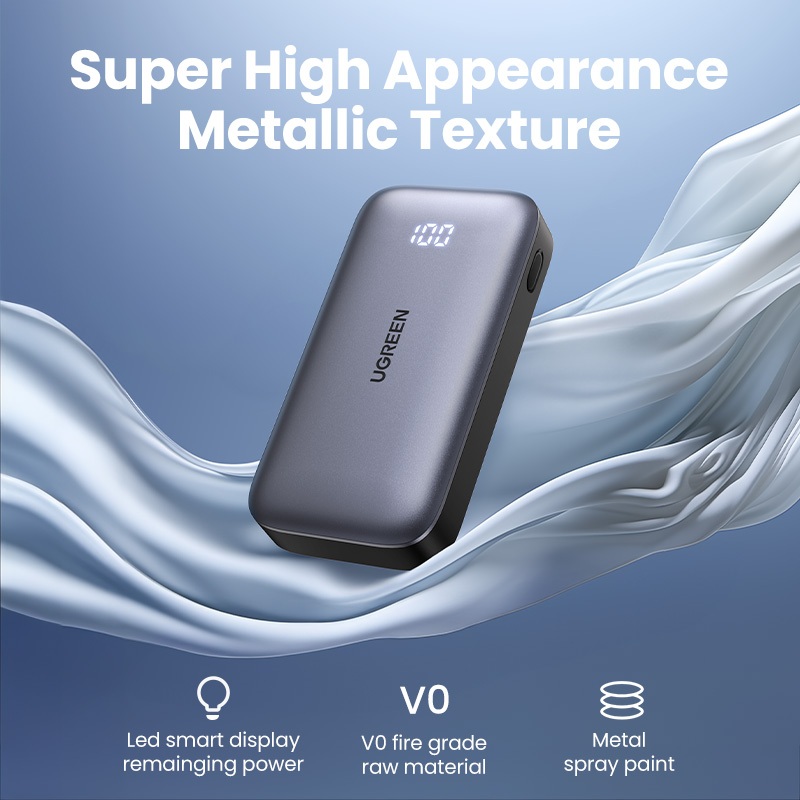 UGREEN Power Bank แบตสำรอง 10000mAh 30W (1C+1A) พาวเวอร์แบงค์ชาร์จเร็ว Mini Fast Charging รุ่น 25185 - รูปที่ 6