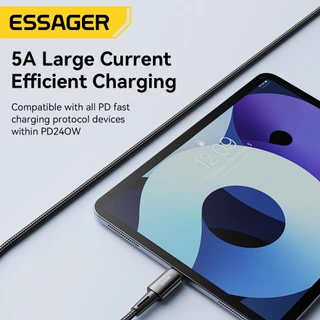 Essager สายชาร์จ Type c เป็น Type c 240w ชาร์จเร็ว รองรับ PD3.1 สําหรับโทรศัพท์มือถือ Huawei Samsung โน้ตบุ๊ก