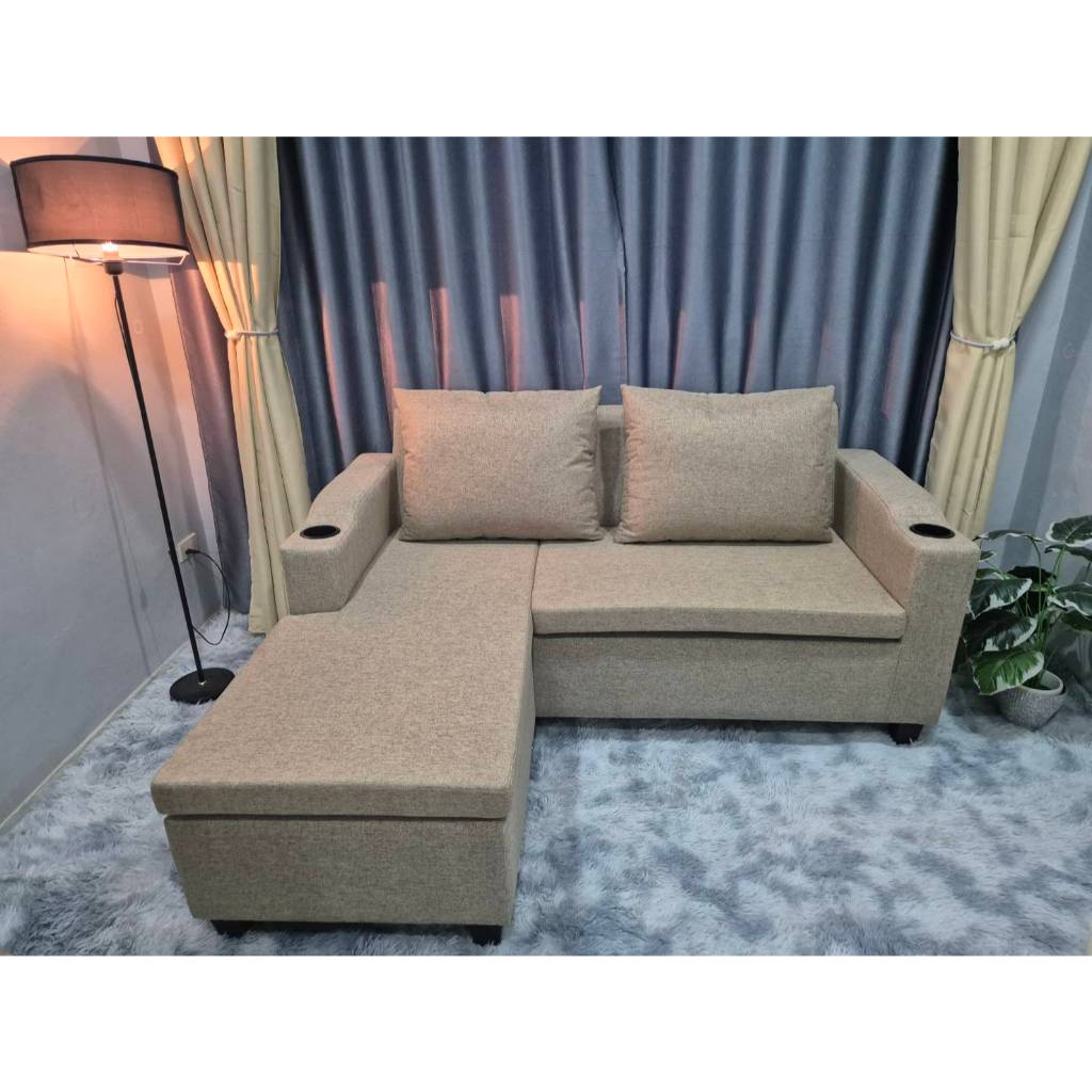 Best Sofa L-shape สีเบจ
