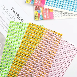 [พร้อมส่ง] 6/5/4/3mm. สติ๊กเกอร์ คริสตัล เพชร DIY Acrylic Crystal Diamond Sticker Decoration ตกแต่ง หนังสือ งานฝีมือ