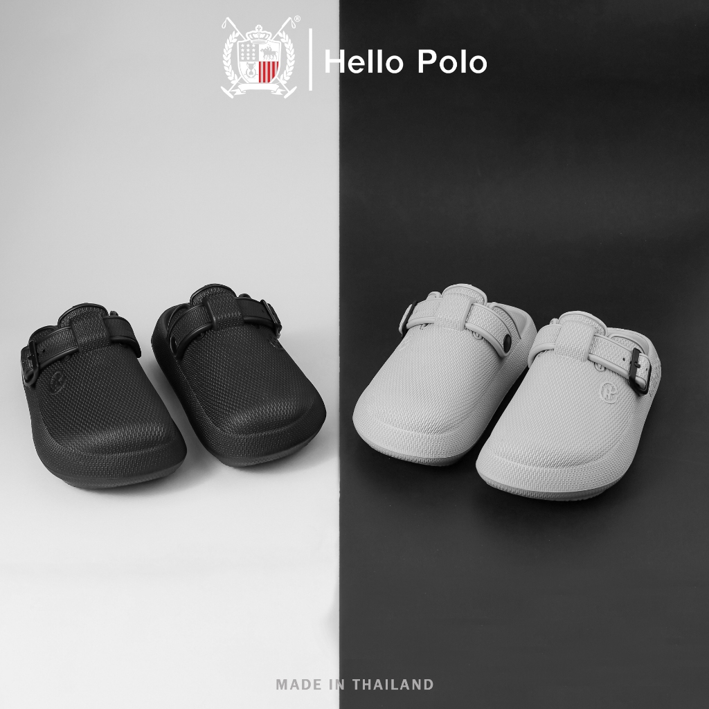 Hello Polo รุ่น HP8047  รองเท้าเปิดส้น รองเท้าแตะนุ่ม UNISEX  พื้นหนา กันลื่น วัสดุ EVA แฟชั่น สะดวกสบายทุกฤดู ลำลอง