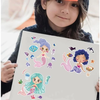 S0506 สติ๊กเกอร์ Make a Face แต่งหน้า ตกแต่งการ์ตูน DIY Sticker สติกเกอร์ สำหรับเด็ก