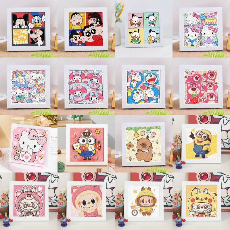 🚚จัดส่งจากประเทศไทย🚚 ภาพครอสติสคริสตัล DIY ภาพวาดเพชร ภาพวาดปักเพชร จิตรกรรม สำหรับเด็ก ของเล่นเด็ก