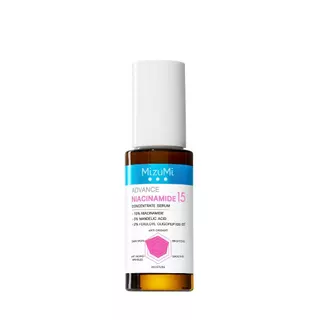 MizuMi Advance Niacinamide 15 Concentrate Serum 30 ml เซรั่มไนอะซินาไมด์ สูตรเข้มข้น 15% ลดเลือนจุดด่างดำ ความหมองคล้ำ