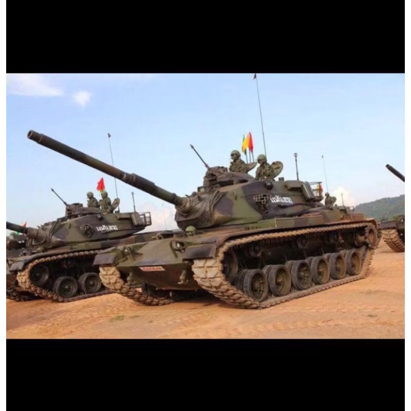 โมเดล รถถัง ไทย เอ็ม 60 เอ 3 M60A3 ขนาด 1/35 ประมาณ 1 ไม้บรรทัด ของกองทัพบกไทย ลายพรางปัจจุบัน ทำจาก