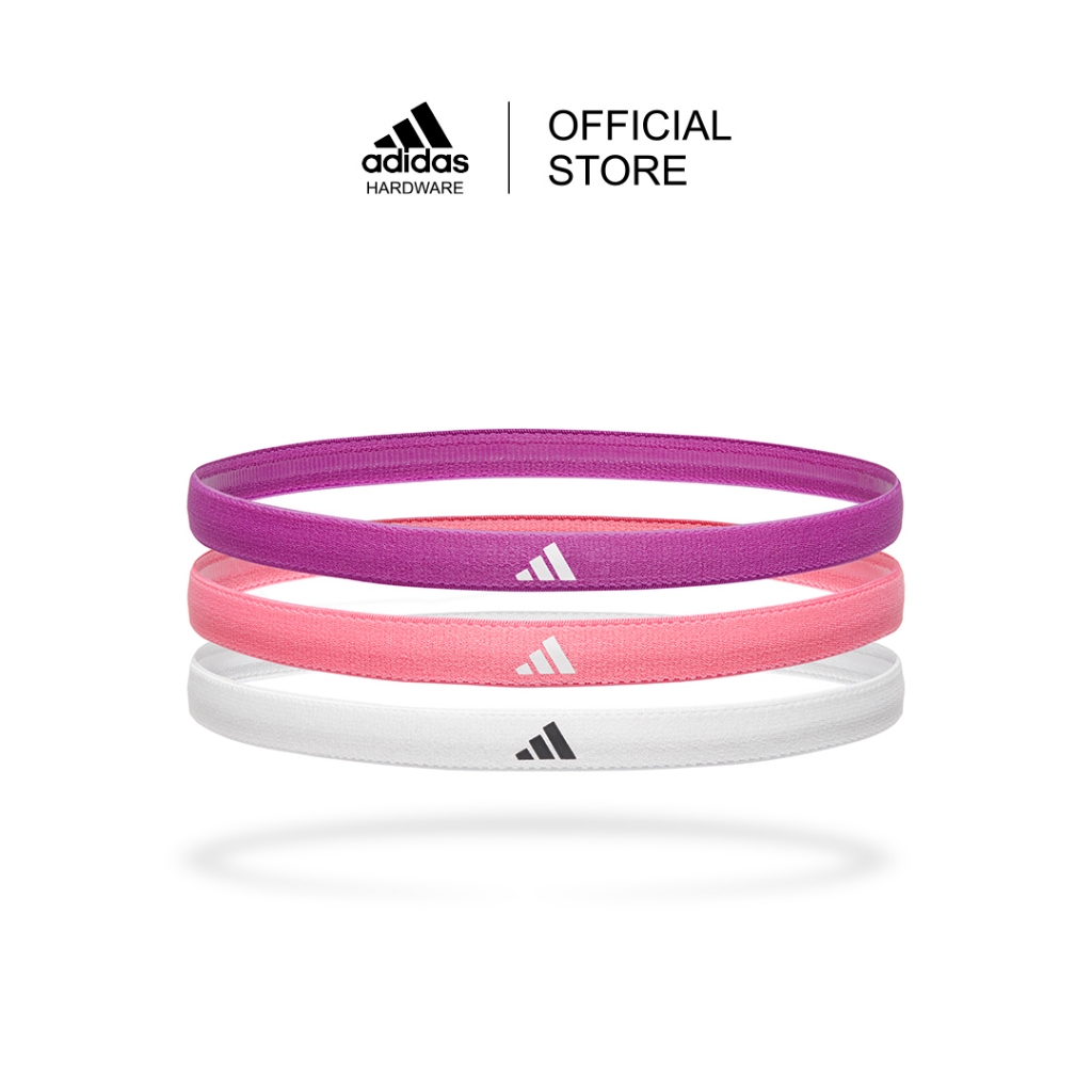 adidas ที่คาดผม สีม่วง, สีชมพูอ่อน, สีขาว / Hairbands - Purple Burst, Bliss Pink, White