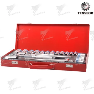 Tensfox ชุดเครื่องมือ เครื่องมือช่าง ประแจ CR-V ชุดบล็อค 24 ชิ้น ด้วยเทคโนโลยีจากประเทศเยอรมันนี ไม่เป็นสนิม ทนทาน