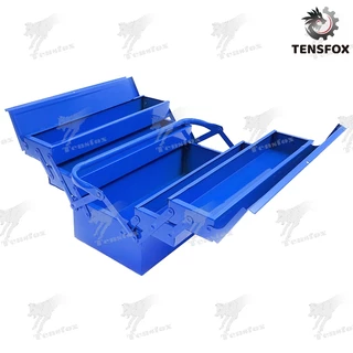Tensfox กล่องใส่อุปกรณ์ช่าง Tool Box ที่เก็บเครื่องมือ กล่องเก็บเครื่องมือ ขนาด14นิ้ว 2/3 ชั้น (สีน้ำเงิน) พร้อมหูหิ้ว