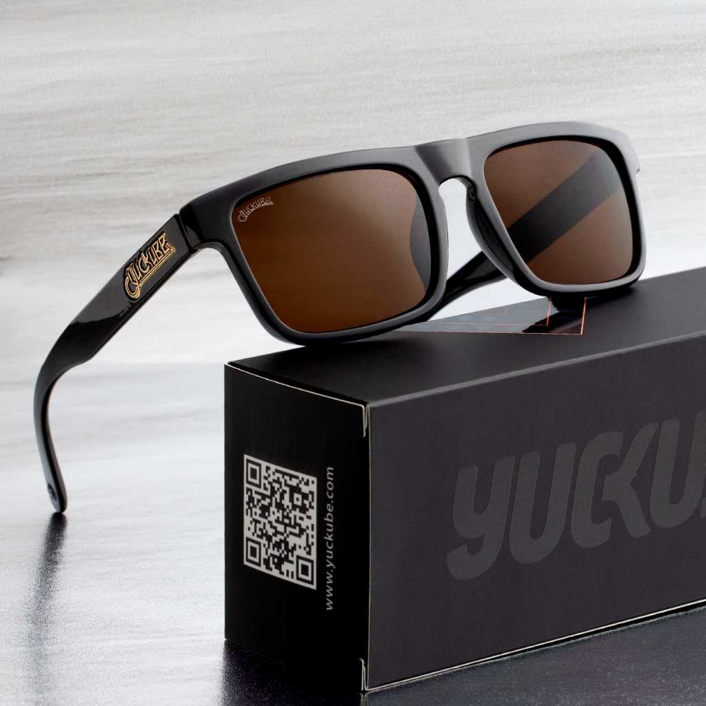 แว่นกันแดด Yuckube รุ่น Lazor 2018 : Polish Black / Brown