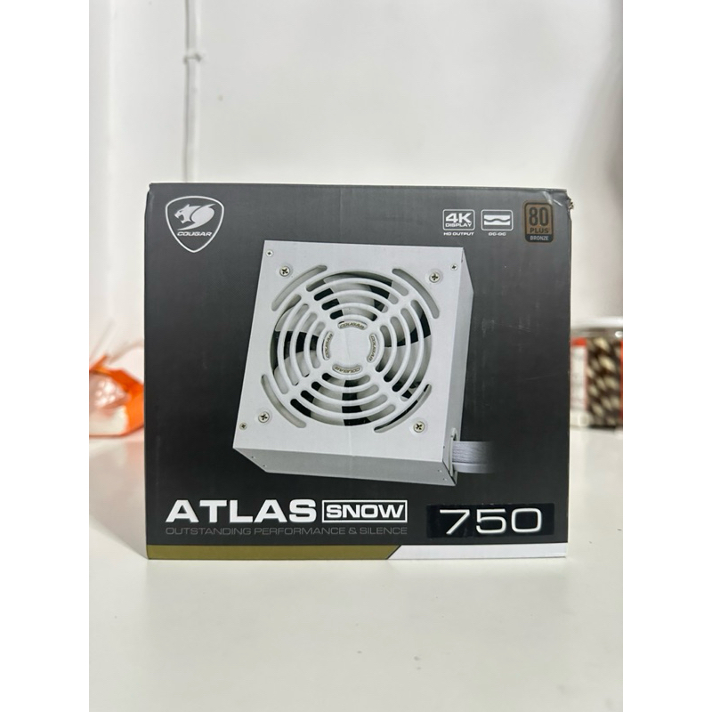 POWER SUPPLY (อุปกรณ์จ่ายไฟ) COUGAR ATLAS SNOW 750W 80PLUS BRONZE (WHITE) (PSU มือ 2 ประกันพึ่งเดิน)