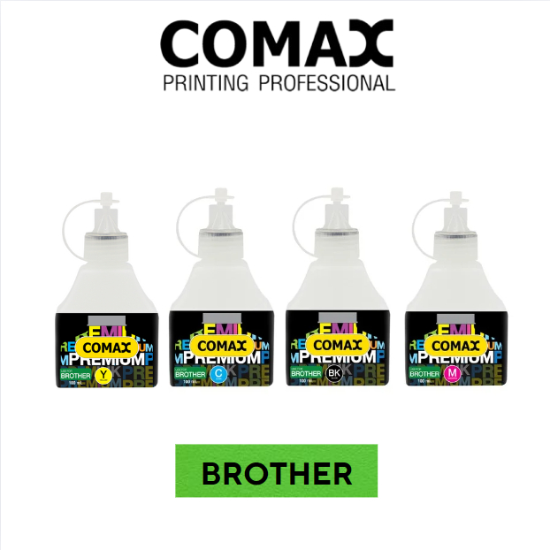COMAX หมึกเติมสำหรับ BROTHER (ฟ้า,ชมพู,ดำ,เหลือง) 100 ml.