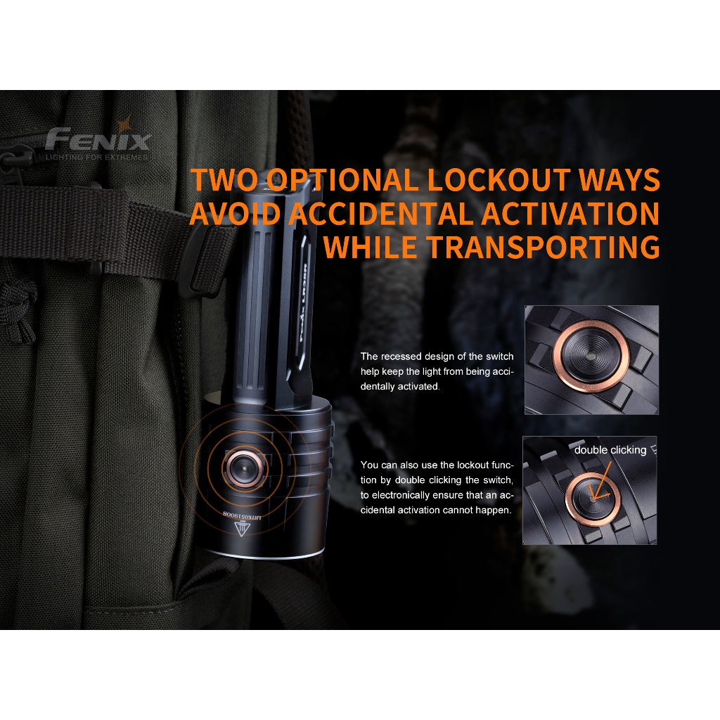 ไฟฉาย FENIX LR35R สว่าง 10000 LUMENS ส่องไกล 500 เมตร