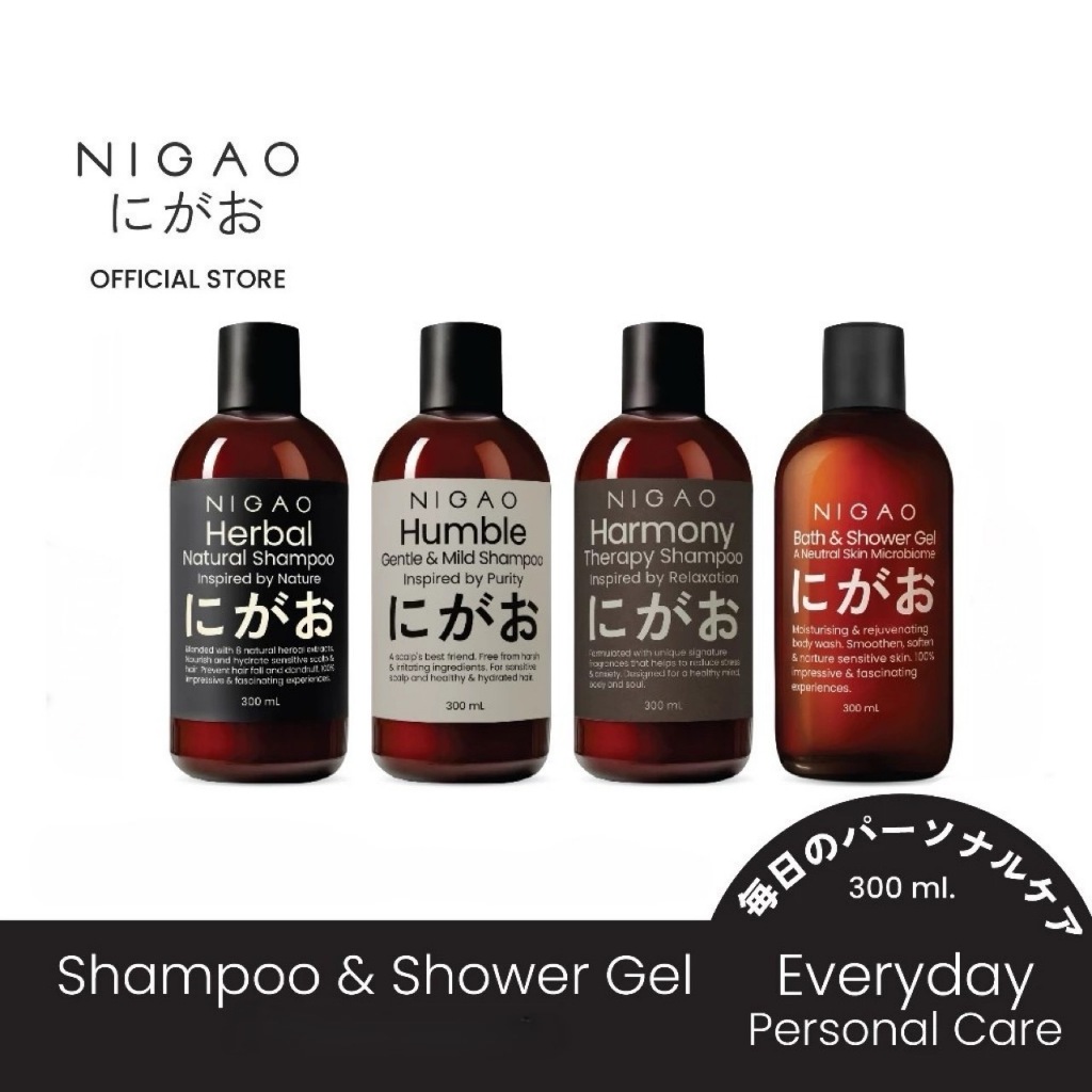 (ลดโค้ดคุ้ม+ส่งฟรี) NIGAO Shampoo & Shower Gel | แชมพู บำรุงผม เจลอาบน้ำ อ่อนโยน 300 mL***1ขวด****