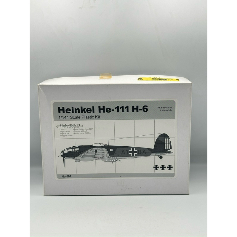 โมเดลเครื่องบิน Event Limited Rare 1/144 Cafe Leo Bigbird2 Luftwaffe Heinkel He111H-6 8./Kg54 54