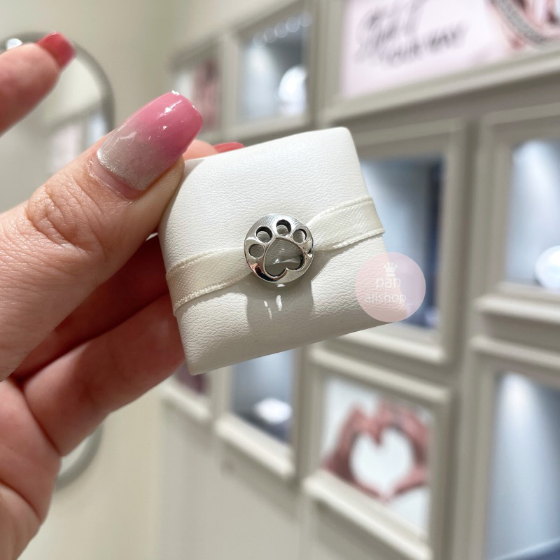 (ของแท้100%) Pandora Paw sterling silver charm ชาร์มอุ้งเท้า