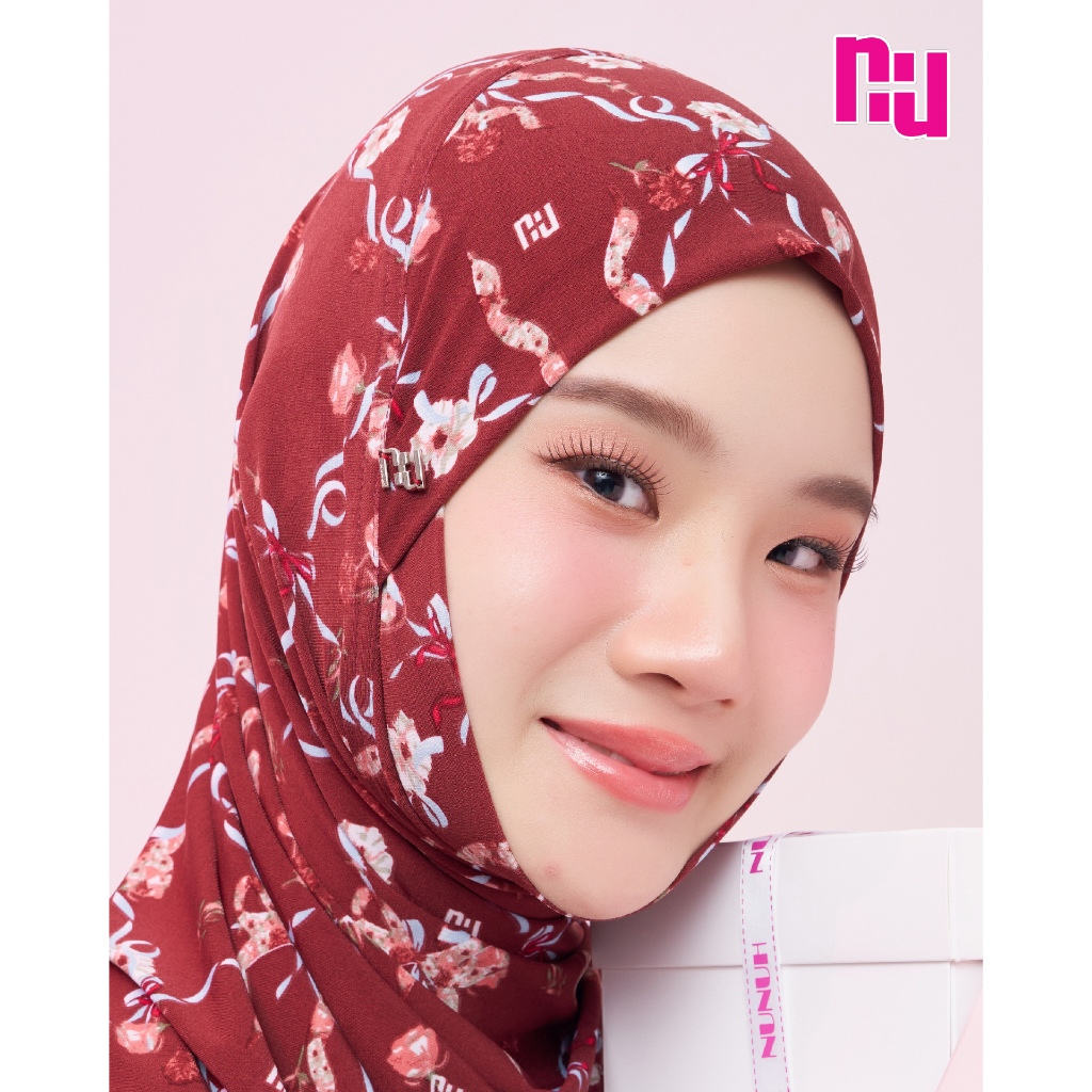 NUNUH GIFT ผ้าคลุมผมฮีญาบมุสลิมแบบสวมสำเร็จ ทรงตาลากง (TLK)