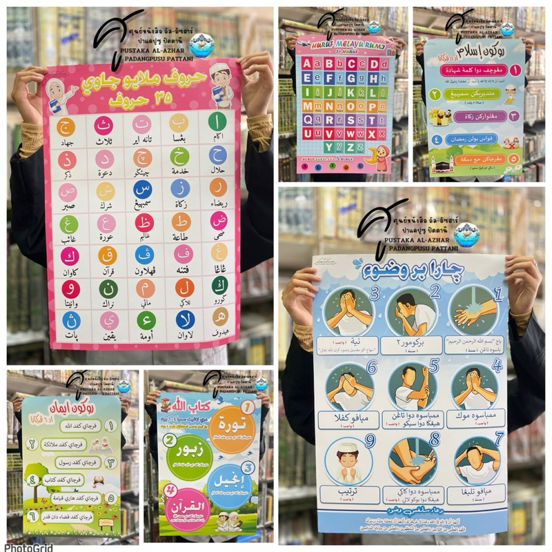 รวม โปสเตอร์ สื่อการเรียนการสอนสำหรับเด็ก ฉบับอิสลาม EP:2 ❤️(ส่งใส่กระบอกสวยๆ)❤️