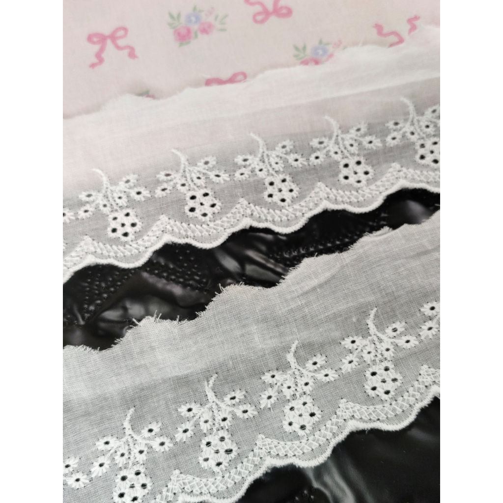 Macraft  ผ้าคอตตอน วัสดุตกแต่ง  งานส่งจากไทย แต่งกระเป๋า ตระกร้า หมวก CTA20