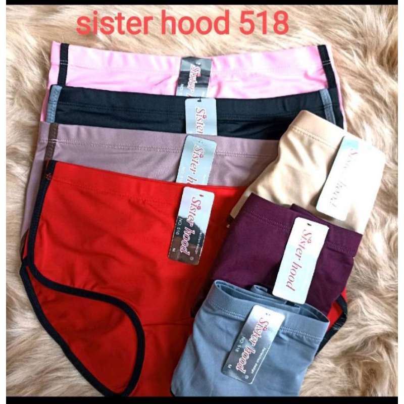 กางเกงในหญิงsister hood 518 ทรงขาเว้า กุ้นขอบขาสลับสี เก็บก้น ผ้านิ่มใส่สบาย มีไซส์( M – L ) – โปรปัง