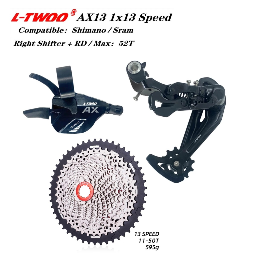 LTWOO ชุดขับเคลื่อนจักรยาน AX13 1X13S MTB Groupset 13 Speed ชิพเตอร์+ ตีนผี+ เฟืองหลัง 13S ใช้งานร่ว