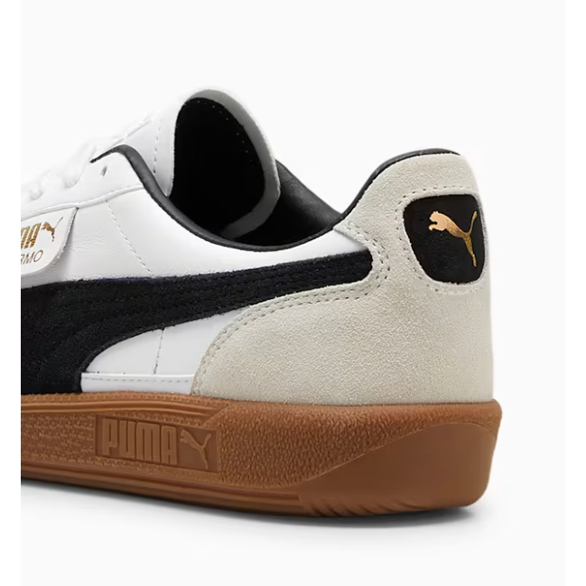 (ของแท้พร้อมส่ง) Puma Palermo Lth White-Vapor Gray-Gum ของแท้ 100% ผ่อนได้ พบไม่แท้ยินดีคืนเงิน