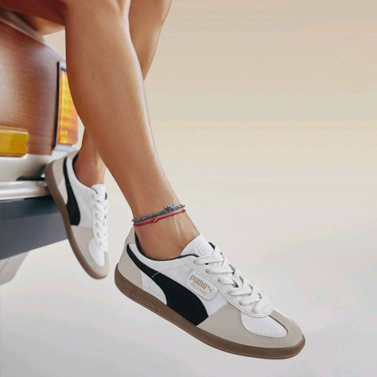 (ของแท้พร้อมส่ง) Puma Palermo Lth White-Vapor Gray-Gum ของแท้ 100% ผ่อนได้ พบไม่แท้ยินดีคืนเงิน