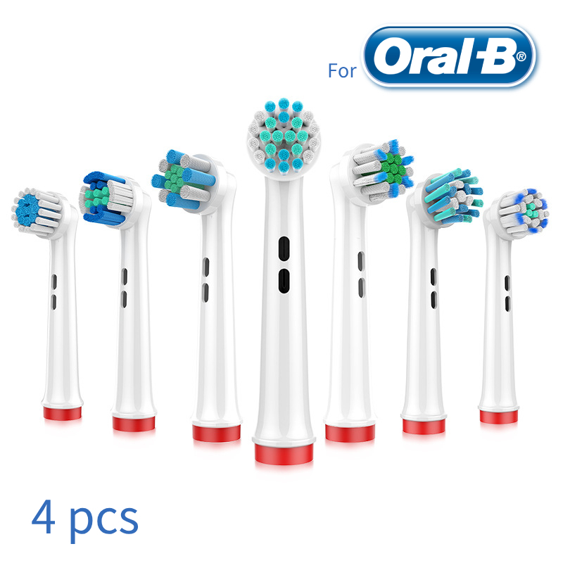 หัวแปรงสีฟันสำหรับแปรงสีฟันไฟฟ้า For Oral-B ทุกรุ่น กล่อง มี 4 ชิ้น หัวแปรงไฟฟ้าแทนที่ รองรับหัวแปรง