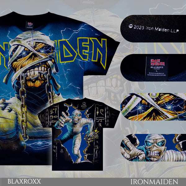 BLAXROXX | IRON MAIDEN® | [IRM039-1] | เสื้อวง OVP สีจม | เสื้อยืดคอกลม แขนสั้น | สกรีนลายคมชัด ไม่หลุดลอก | Cotton100%