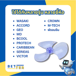 ใบพัดลม 12" 14" 16" 18" นิ้ว สามารถใส่ได้หลายยี่ห้อ Hatari Sharp Victor และอีกหลายรุ่น คุณภาพดี