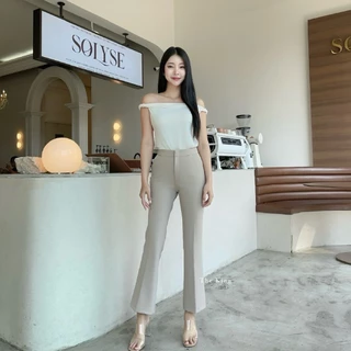 T35 รุ่น 8ส่วน สูง150ไม่ต้องตัด ขาม้าเล็ก งานตะขอ ผ้าโรเชฟ ผ้าไม่ต้องรีด กางเกงขาม้า กางเกงขายาว ใส่ทำงาน ใส่เที่ยว